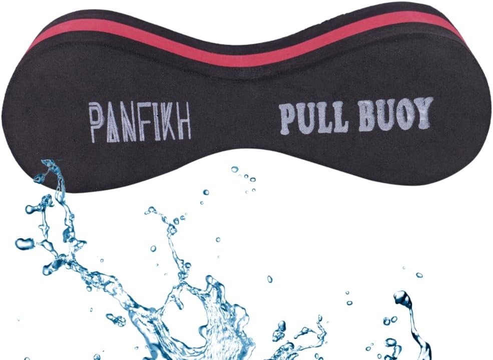 PANFIKH Swimming Pull Buoy - 6 Layer Foam Leg Float for Swimming Pool Training - Ideal Support for Kids and Beginners Only (Black)