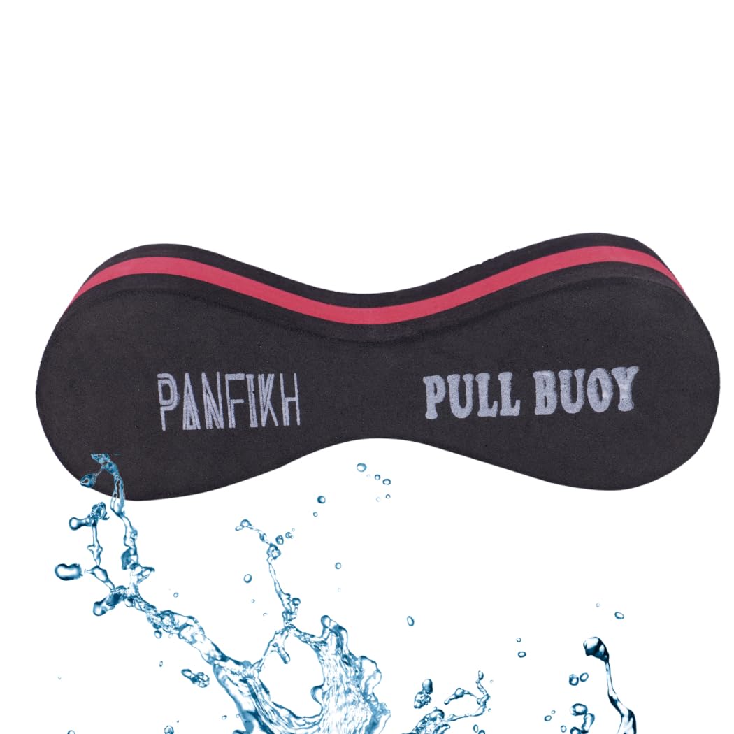 PANFIKH Swimming Pull Buoy - 6 Layer Foam Leg Float for Swimming Pool Training - Ideal Support for Kids and Beginners Only (Black)