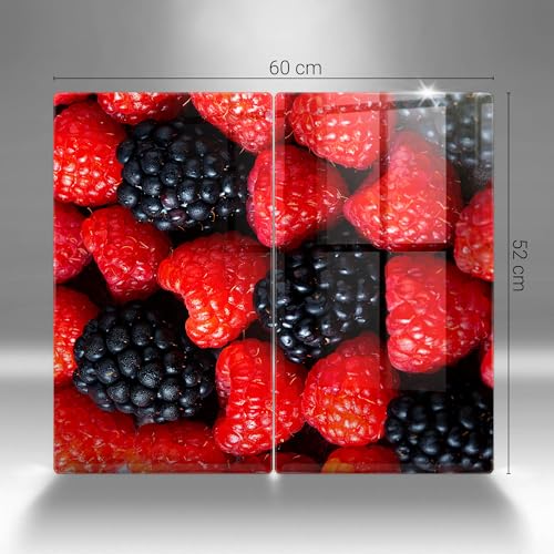 Planche à découper framboises mûres 2x30x52cm plaque de cuisson multifonctionnelle