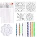 Produktbild Amasawa 33 Stück Mandala Dotting Tools mit Schablonen und Malpalette für Steine Verschiedene Größe Malwerkzeuge