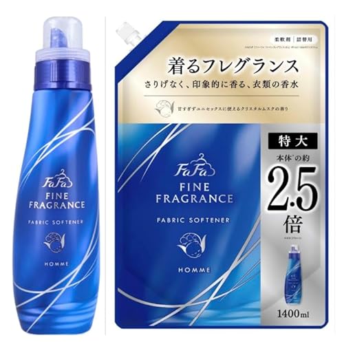 ファーファ ファインフレグランス 柔軟剤 クリスタルムスクの香り 本体 570ml + 詰め替え 1400ml