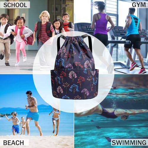 Image of MOCA Drawstring Gym Sports Backpack Lightweight Multipurpose Daypack Travel School College Daily Storage Carry Suitable Men Women Kids Adults Fitness Accessory