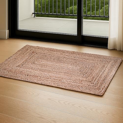 Ramanta Home Hand Woven Jute Braided Rug 2'x3' - Natural,