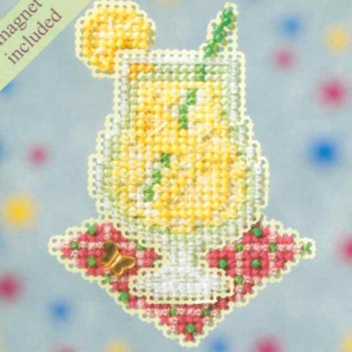 Lemonade Beaded Counted Cross Stitch Ornament Kit Mill Hill 2009 Spring Bouquet MH18-9106