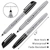 WOSWEL Ultra Fine Permanent Marker Bulk,24 Pack Ultra Fine Point Black Permanent Marker set, Felt Tip Pens Works on Plastic, Wood, Stone, Metal and Glass for Doodling, Marking