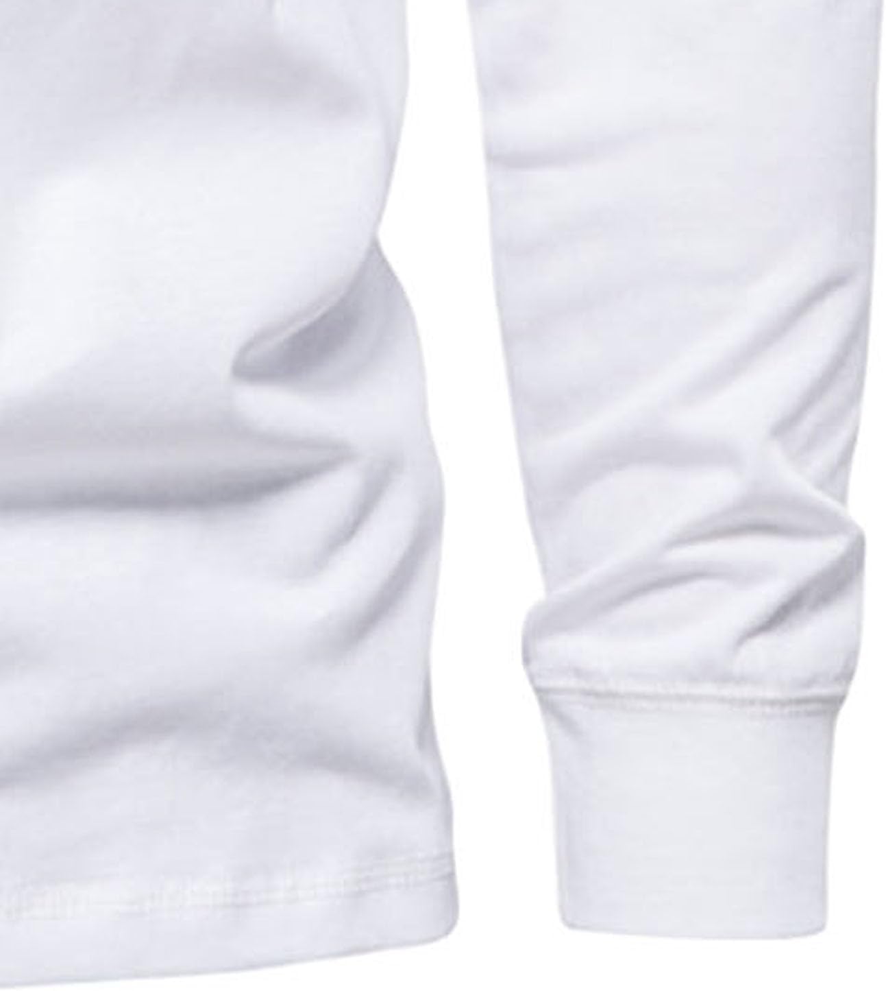 Men Long Sleeve Cotton Henley Shirs Lightweight Casual Soild Button Basic T Shirts Fashion Slim Fit Pullover Top