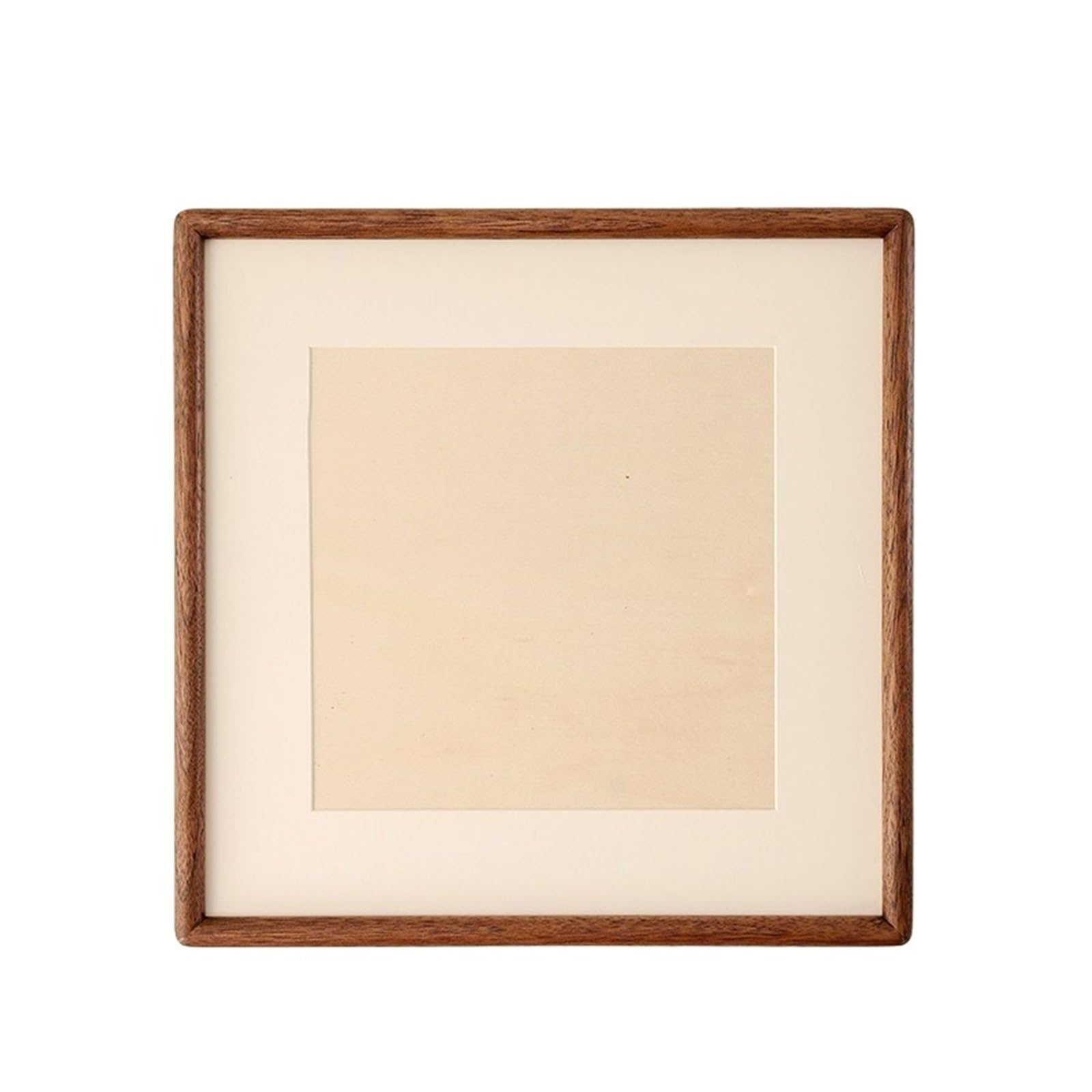 Solid Wood Picture Frame - Black Walnut Rounded Corner Square Photo For Photo And Picture(Walnut wood,25x25cm 10Inch)