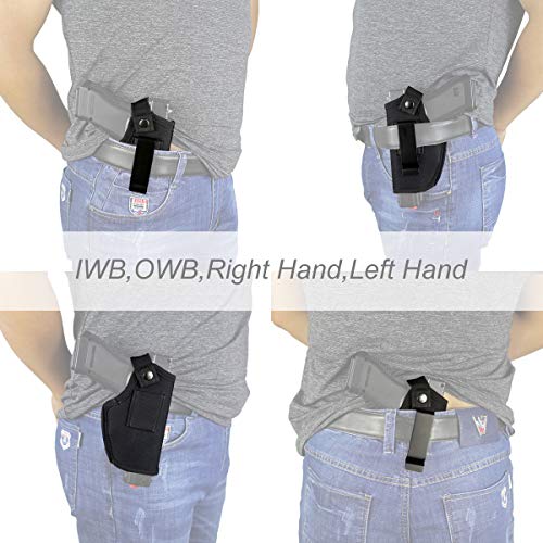 Depring Concealed Carry Holster Carry Inside Or Outside The Waistband For Right And Left Hand Draw Fits Subcompact To Large Handguns Black #TOP5