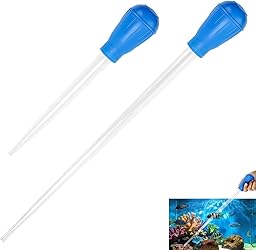 Lot de 2 pipettes de 30 ml et 50 ml avec ballon, pipettes pour changement d'eau, alimentation des coraux