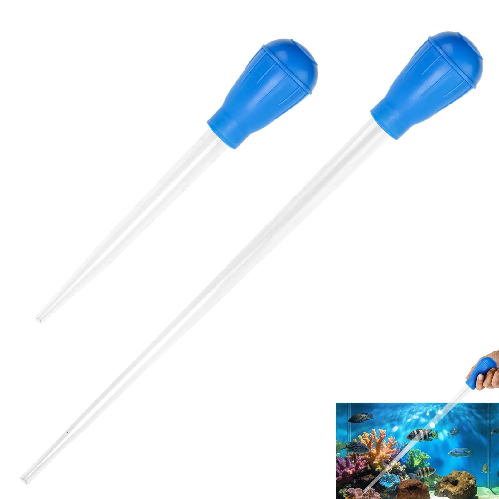 Pipette 2 Stück 30ml und 50ml, Pipette Groß mit Saugballon, Pipetten für Aquarium Wasserwechsel Mulmabsaugung Korallenfütterung