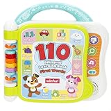 Winfun Libro de Aprendizaje bilingüe, Español e inglés, 11 páginas Coloridas, 3 Modos de Juego, 10 categorías, Sonidos y melodías, Asa de Agarre, Libros educativos, Juguetes niños +12 Meses (39369)