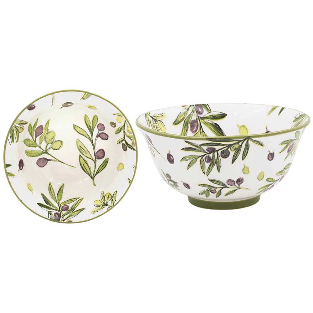 The Leonardo Collection Olive Grove By Jennifer Rose Stoneware Olive Grove Bowl 12Cm for Home and Restaurants | Microwave & Dishwasher Safe Everyday Crockery for Cereal, Pasta, Noodle, and Fruits