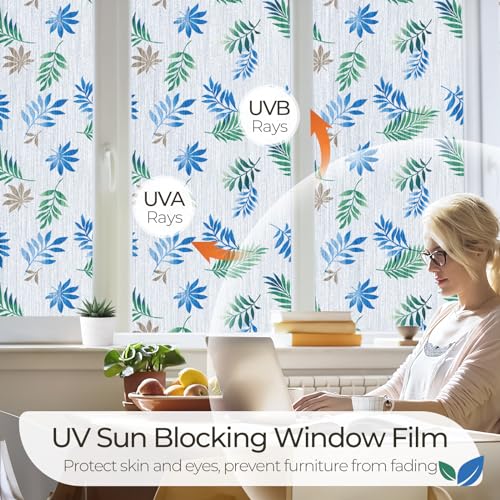 Película Decorativa para Ventanas con Hojas 17.5in x 157.4in miniatura 3