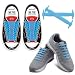 HOMAR No Tie Shoelaces for Kids and Adults - Best in Sports Fan Shoelaces - Waterproof Silicone Flat Elastic Athletic Running Shoe Laces with Multicolor for Sneaker Boots Board Shoes and Casual Shoes