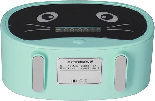 Miniatura 9 de Altavoz Bluetooth, radio despertador pequeña para dormitorios, alarma doble, pantalla LED, bonito diseño de oreja de gato compatible con memoria y