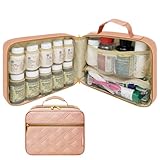 StarPlus2 Large Quilted Pill Bottle Organizer, Medicine Bag, Case, Carrier for Medications, Vitamins