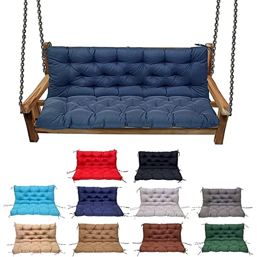 TUPOSTAR Outdoor Swing Cushions with Backrest, 2-3 Person Swing Cushions Replacement, Porch Swing Cushions, for Patio Garden Furniture,01,150 * 100 * 10cm