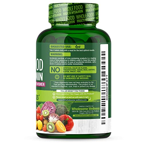 Whole Food Multivitamin for Women - Natural Multi Vitamins, Minerals, Organic Extracts - 120 Tablets - Thumbnail 7