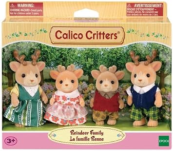 Calico Critters - Reindeer Family - Collectible Dollhouse Figures