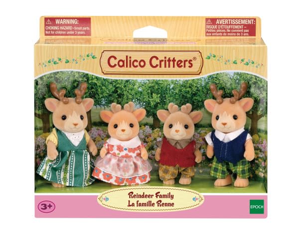 Calico Critters Reindeer Family, Set of 4 Collectible Doll Figures by Calico Critters - Used condition - Image 2