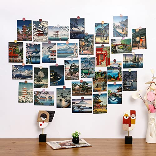 Tsuchiya Koitsu Art Postcards, Famous Painting Japanese Artwork Post Cards Bulk Pack(30 Pack), Aesthetic wall art prints decor, Postcards Poster for School Students Teacher Thank You Note Cards