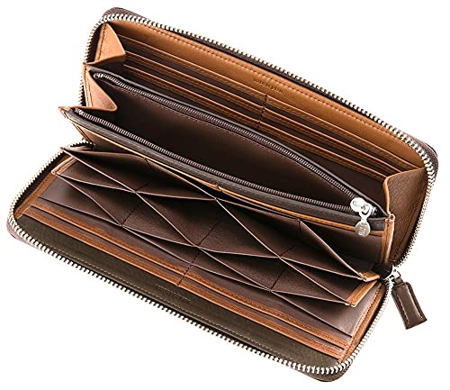 【キプリス】ハニーセル長財布(ラウンドファスナー束入)■シルキーキップ 1703(ﾁｮｺ)