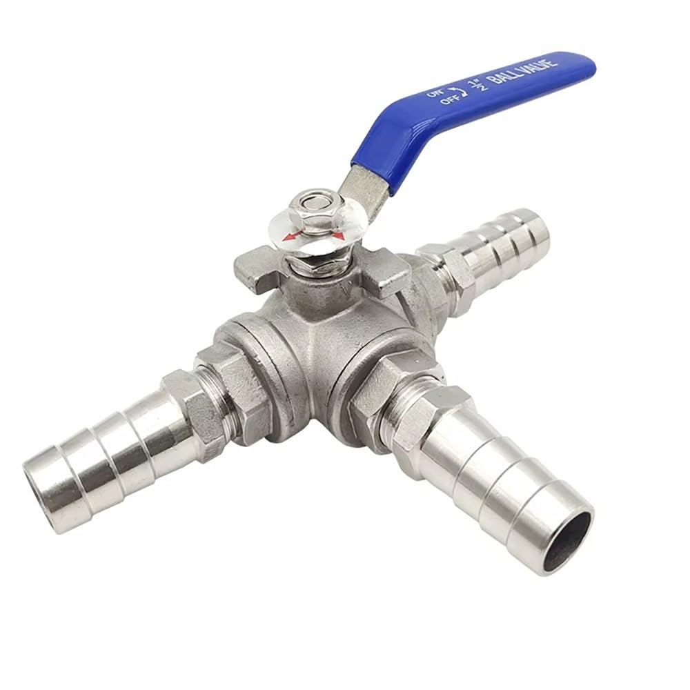 Trójdrożny Zawór Kulowy Typu T/L, Stal Nierdzewna 304, Króciec Do Węża O Średnicy Zewnętrznej Od 6 Mm Do 20 Mm, Niskociśnieniowe Do Wody, Oleju, Gazu, 1 Szt.(L-Port,14mm)