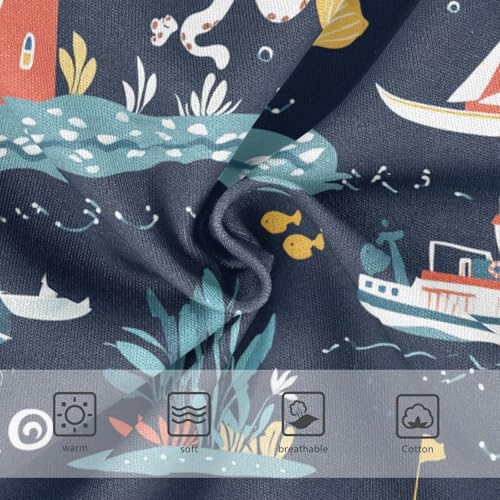 Wusikd Sea Ships Boat Girls' Underwear Cotton Girls Briefs Soft Toddler Underwear 2T3