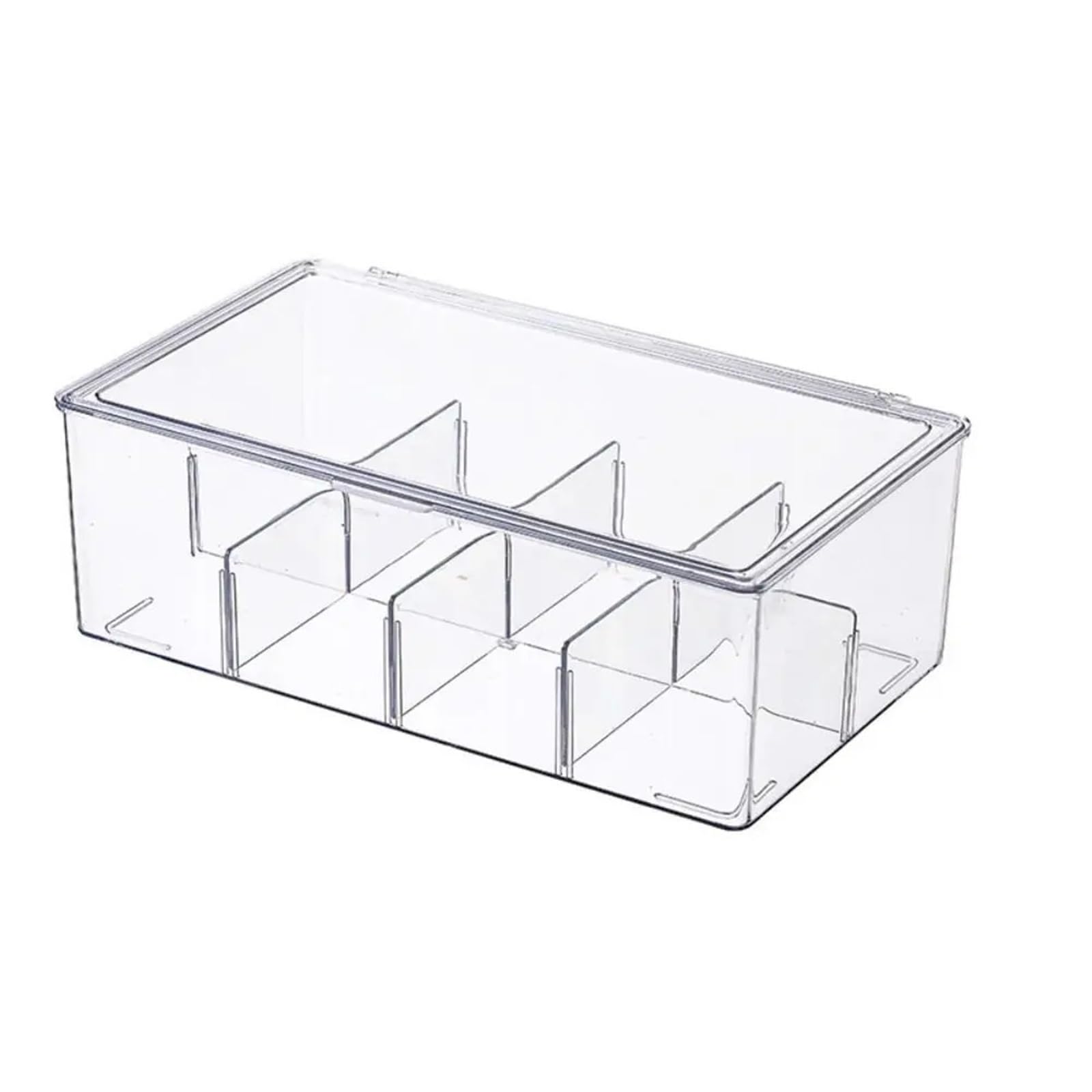 Organisateur De Sachets De Thé Boîte de rangement de sachets de thé en plastique, 2 pièces, boîte de rangement empilable transparente avec couvercle, conteneur de stockage organisateur de café(L)