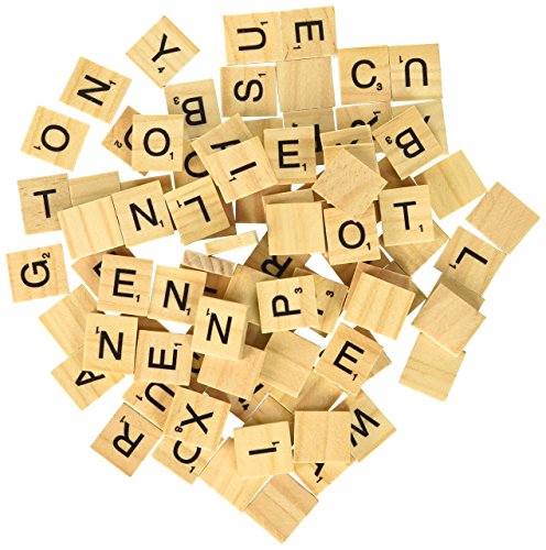 500 fichas de letras de madera - 5 juegos completos