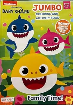 Office Product Bendon Baby Shark Jumbo Coloring Book and Activity Book (1 Book ~ 80 Page) Book