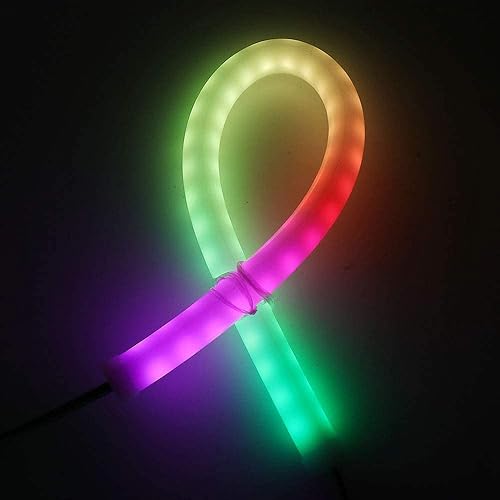 Miniatura 3 de XUNATA SK6812 5050 60 LEDsM - Luz de neón LED RGB de 1.64 pies con control remoto RF de 21 teclas, 60 LEDsM, impermeable, flexible, para decoración