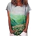 Top da Donna Felpe per Donna Girocollo Camicie a Maniche Corte Top a Tunica per Leggings Camicie a Maniche Corte Camicetta Top Sportivo Maniche Lunghe (XL,Verde)