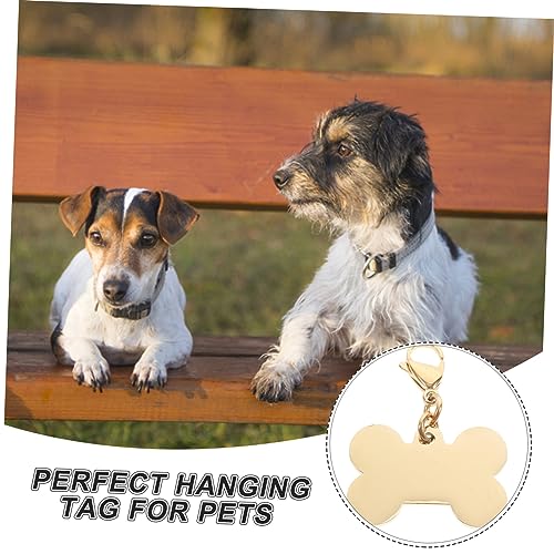ibasenice 2 Sätze Haustiermarke Hundemarke Anhänger Selber Machen Hundetags Code Personalisiert Hundemarke Individuell Wille Abdeckung Rostfreier Silber Zufällige Farbe 6 Stück * 2