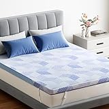 PERLECARE Supportive Medium-Firm Mattress Topper Queen- 3 Inch Memory Foam Bed Topper Made with CertiPUR-US® Certified Foam,Cooling Bamboo Cover, Removable & Washable, Oeko-Tex Certified