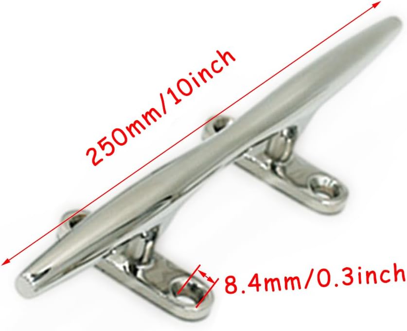 316 Stainless Steel Boat Cleat, Boat Dock Cleats Open Base,Cleats for Boat, Nautical Decor 2Pcs