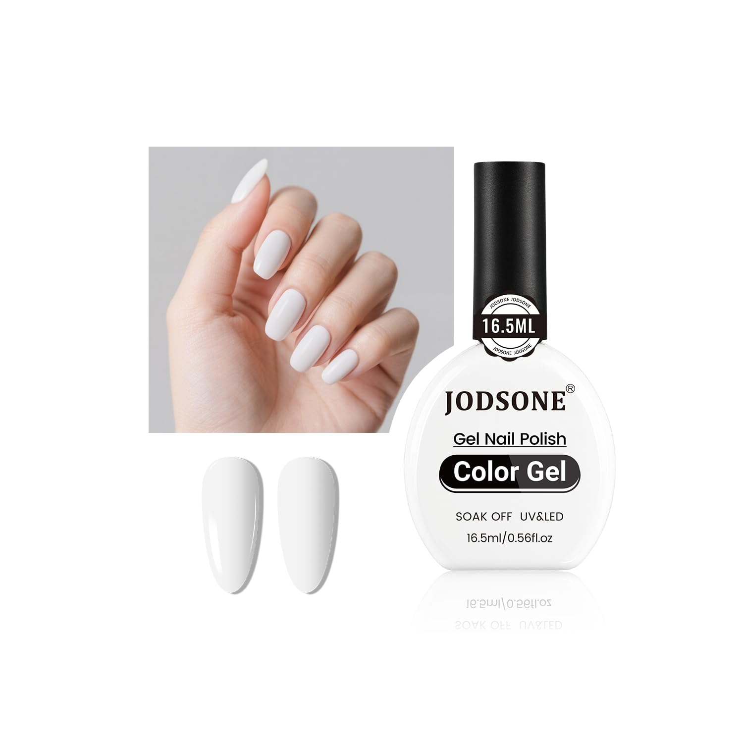 JODSONE 16.5ml Gel Nail Polish White Need U V Lamp Curing for Home Salon Nail Art DIY