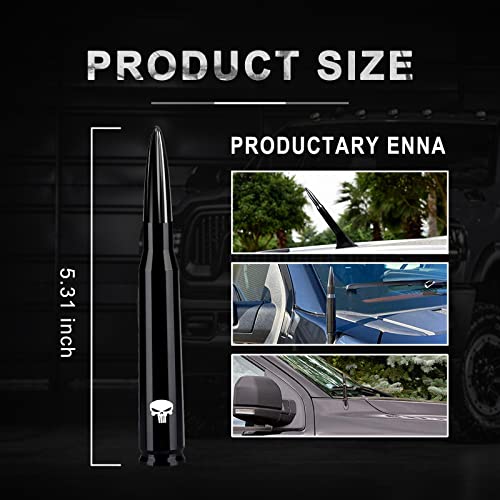 Miytsya Car Truck Bullet Antenna for GM Chevy Silverado 1500 2500 3500 HD Avalanche GMC Sierra 1500 2500 3500 Denali Heavy Duty Pickup Trucks Accessories (Black) - Thumbnail 2