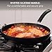 T-fal Ultimate Hard Anodized Nonstick Fry Pan Set 2 Piece, 10, 12 Inch, Oven Broiler Safe 400F, Cookware, Pots and Pans Set Non Stick, Kitchen Frying Pans, Cooking Skillets, Dishwasher Safe, Grey
