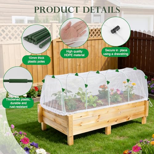 Fayoo Garden Netting Cover Kit with 60 Hoops & 20 Clips, 2 Pack by Fayoo - Used condition - Image 3