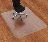 Amyracel Office Chair Mat for Hardwood Floor, 46” x 60” Clear Desk Chair Mat for Hard Floors, Easy G