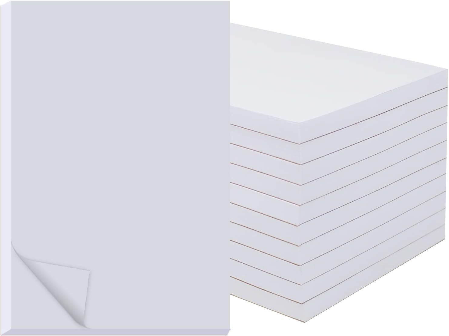 zmybcpack 10 Pack Memo Pads 5.5x8.5 Inch, White Note Pads -Scratch Pads - Writing pads, 100 Sheets Each Pad