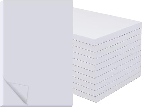 zmybcpack 10 Pack Memo Pads 5.5x8.5 Inch, White Note Pads -Scratch Pads - Writing pads, 100 Sheets Each Pad