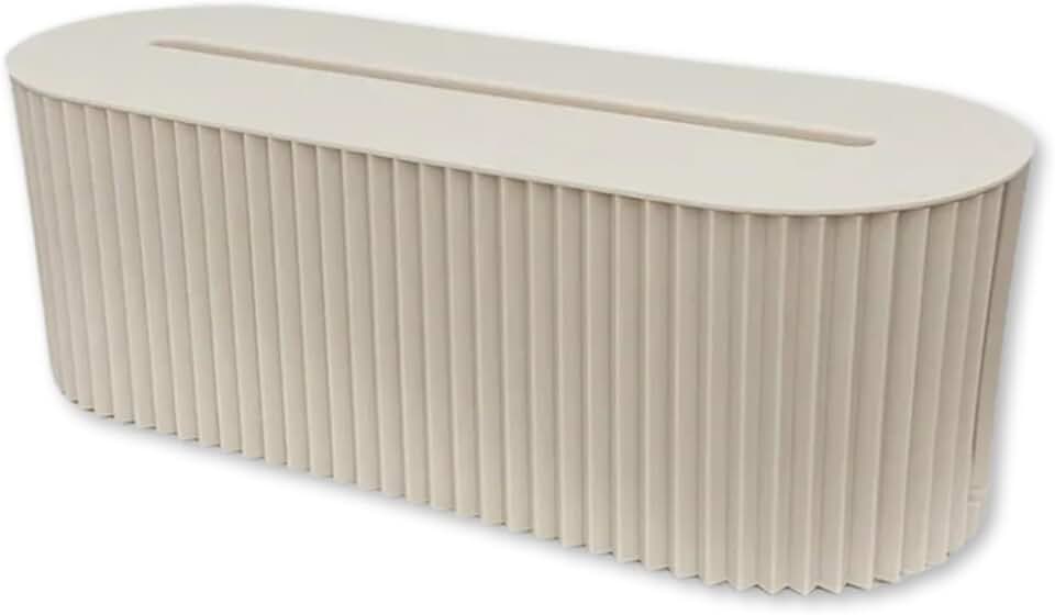 Caixa Organizadora Porta Fios Para Esconder Cabos, Extensões E Carregadores De Tomada Organizador De Cabos Para Mesa, Escritório, Sala E Home Office - DAZZELI (CREME)