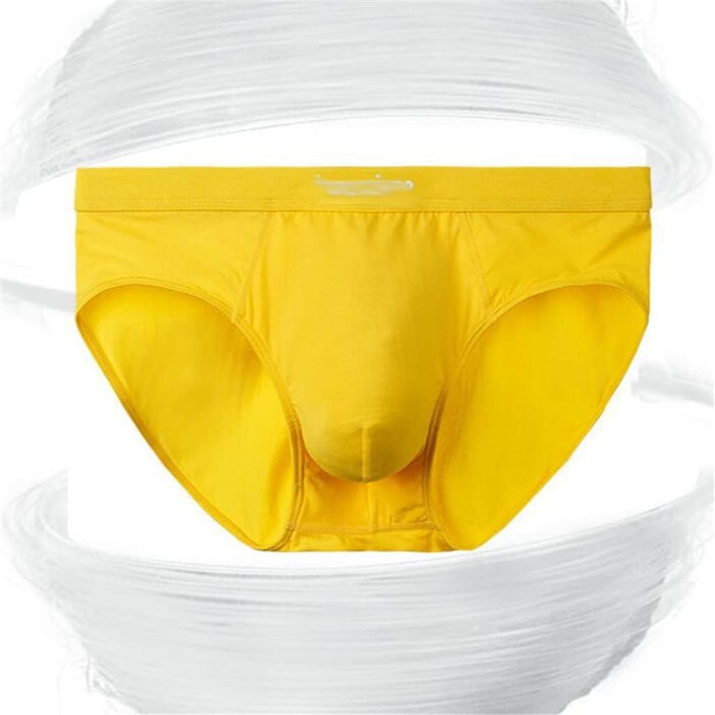 Yellow Wedding Men's Breathable And Comfortable Two-piece Briefs Cotton Trend Low Waist Narrow Edge