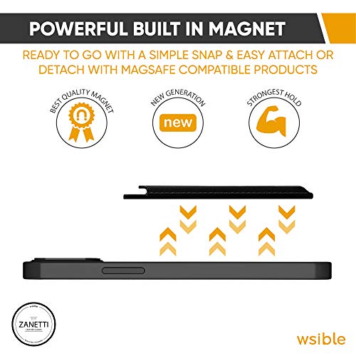 Carteira Mag Safe | Carteira Magsafe compatível com Apple Magsafe para iPhone 12 Pro Max, iPhone 12