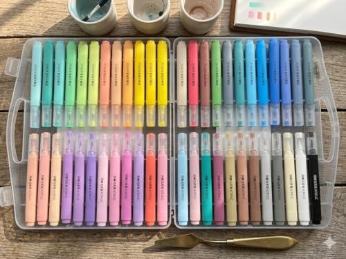 Image of Shopiable Store Acrylic Paint Marker Set - Waterproof, Quick Dry, Multi-Surface (Canvas, Glass, Wood, Rock) - Fine Tip 3.5mm - Non-Toxic Art Markers for Kids & Adults (60)