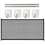 Puerta de Seguridad para Perros, Caja Fuerte, para Perros, Rejilla de protección para escaleras, Valla portátil, Plegable, Barrera para Perros