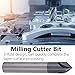 Chamfer End Mill, Professional Tungsten Steel Milling Cutter Milling Cutters Chamfer Milling Cutter for Industrial Accessories (D3*90°*50L)