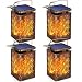 Solar Lantern Lights Outdoor Hanging with Flickering Dancing Flame, Waterproof Solar Powered LED Umbrella Lantern Lights Decorative for Patio Yard Garden Walkway Table, 2 Pack